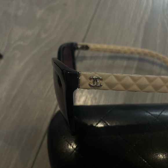 Chanel Sunglasses, Leather Arms - Picture 10 of 15